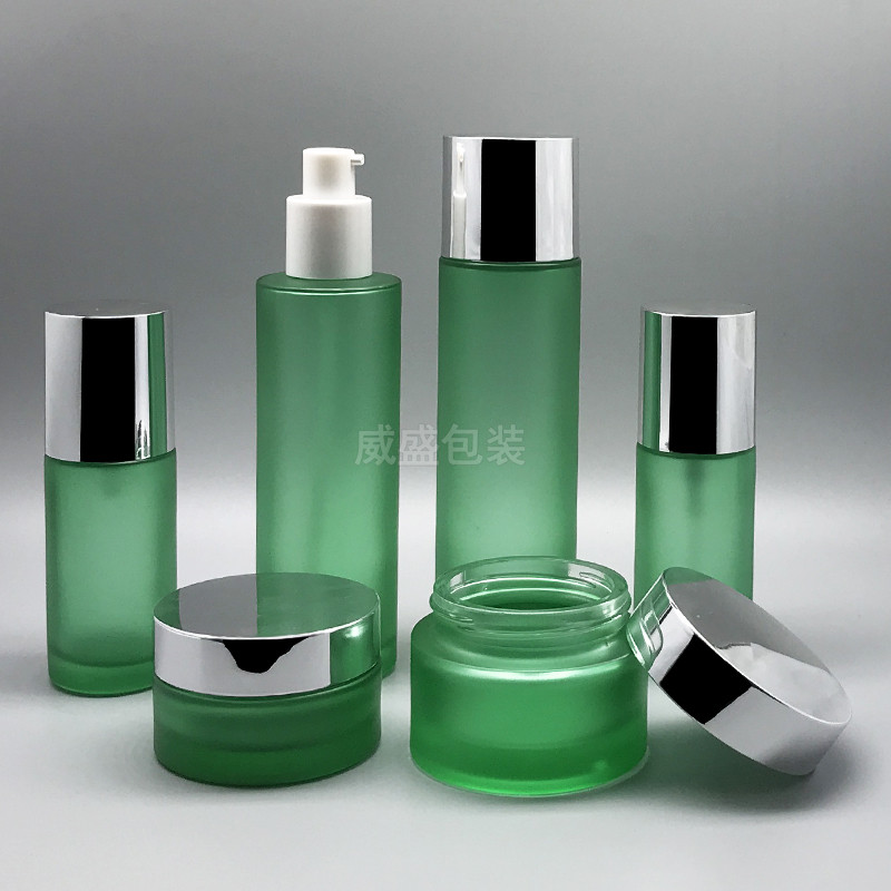 直圓化妝品玻璃瓶 面霜瓶子批發乳液按壓瓶子(圖2)